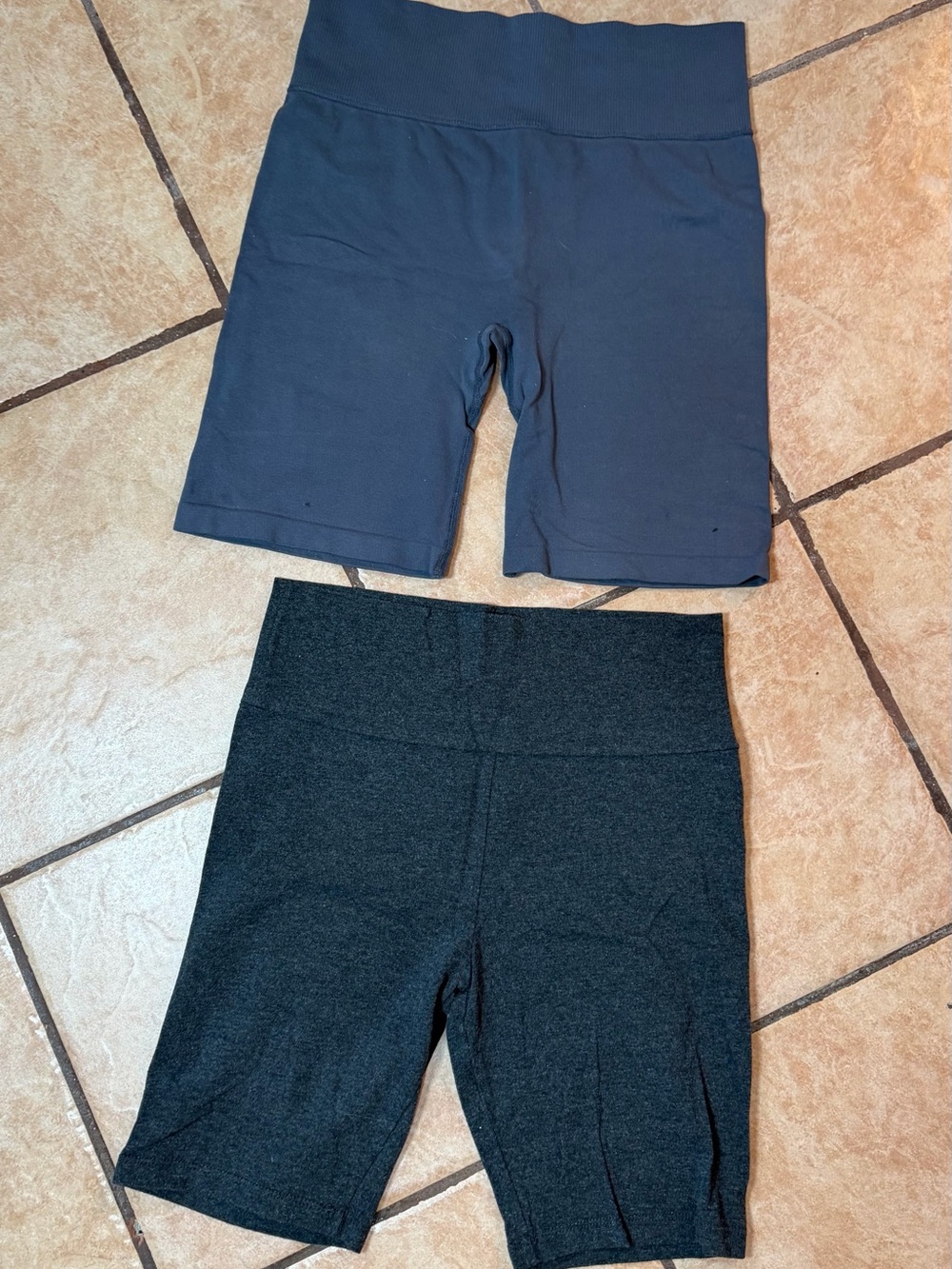 Two Pairs of Women's Bike Shorts - Black and Charcoal